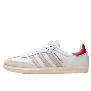 NEW ADIDAS x KITH OG Samba Classic Program Sneakers White/Red Leather, Men’s 9.5